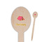 Summer Camping Wooden Food Pick - Oval - Closeup