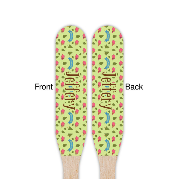 Summer Camping Wooden Food Pick - Paddle - Double Sided - Front & Back