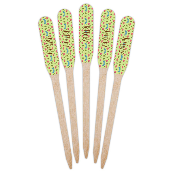 Summer Camping Wooden Food Pick - Paddle - Fan View