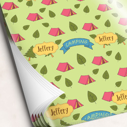 Summer Camping Wrapping Paper Sheets - Single-Sided - 20" x 28" (Personalized)