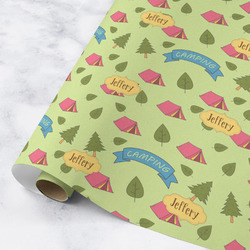 Summer Camping Wrapping Paper Roll - Medium - Matte (Personalized)