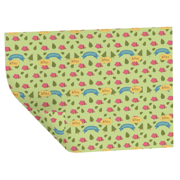 Custom Summer Camping Wrapping Paper Sheets - Double-Sided - 20" x 28" (Personalized)