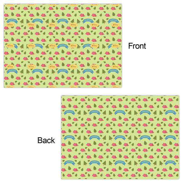 Summer Camping Wrapping Paper Sheet - Double Sided - Front & Back