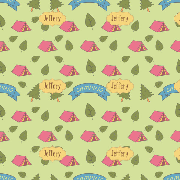 Summer Camping Wrapping Paper Square