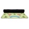 Summer Camping Yoga Mat Rolled up Black Rubber Backing