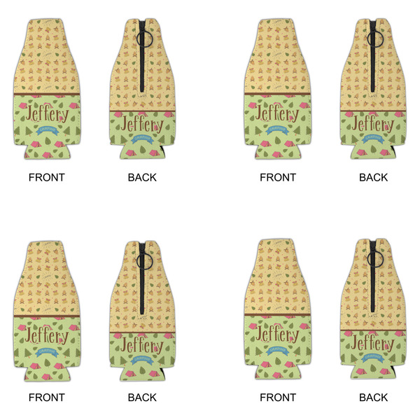 Summer Camping Zipper Bottle Cooler - Set of 4 - APPROVAL