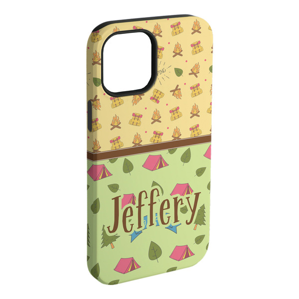 Custom Summer Camping iPhone Case - Rubber Lined (Personalized)