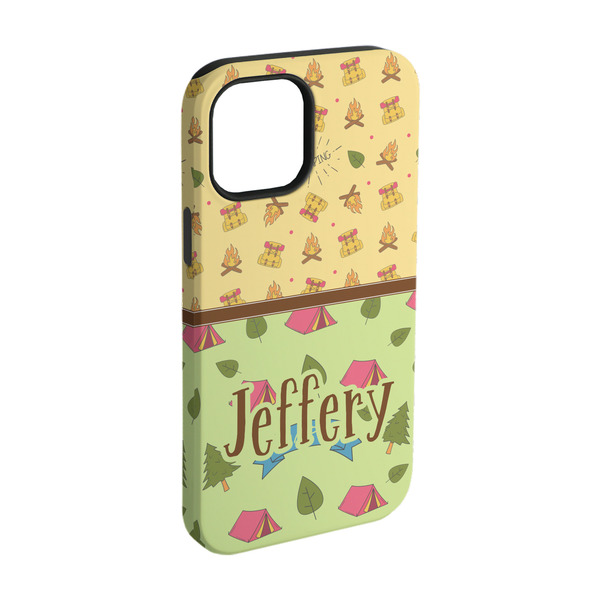Custom Summer Camping iPhone Case - Rubber Lined - iPhone 15 Pro (Personalized)