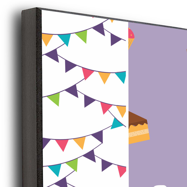 Happy Birthday 11x14 Wood Print - Closeup