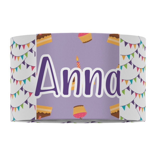 Happy Birthday 12" Drum Lampshade - FRONT (Fabric)