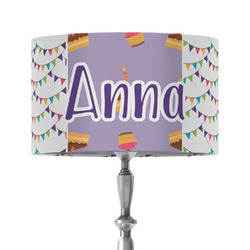 Happy Birthday 12" Drum Lamp Shade - Fabric (Personalized)