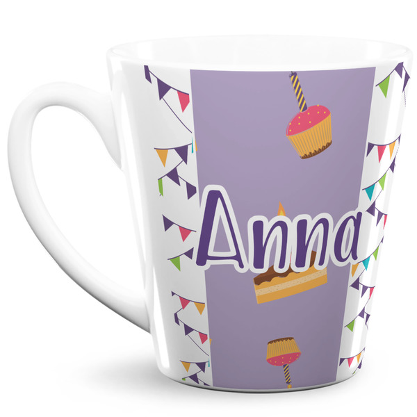 Custom Happy Birthday 12 Oz Latte Mug (Personalized)