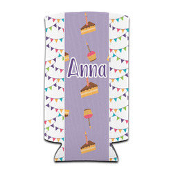 Happy Birthday Can Cooler (tall 12 oz) (Personalized)