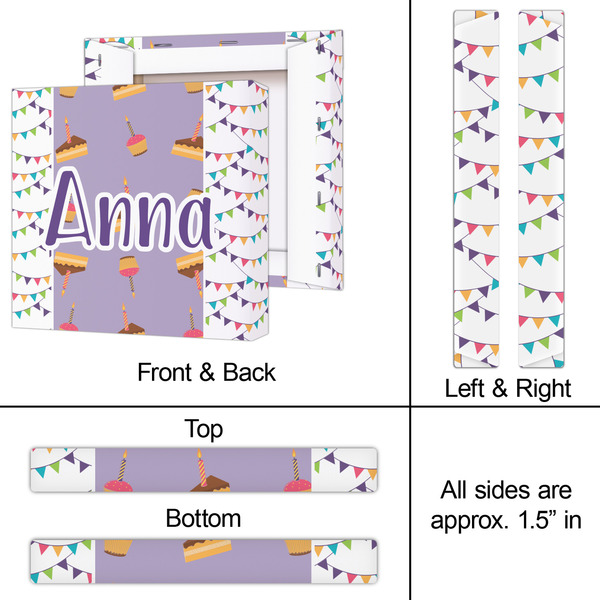 Happy Birthday 12x12 - Canvas Print - Approval