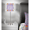 Happy Birthday 13 inch drum lamp shade - in room