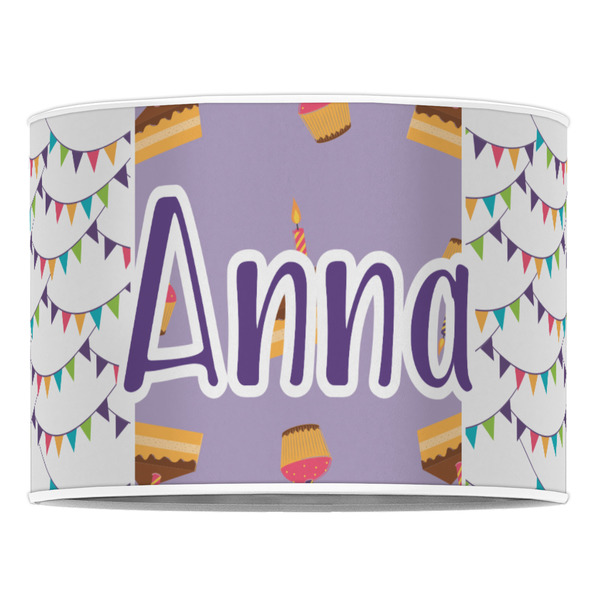 Happy Birthday 16" Drum Lampshade - FRONT (Poly Film)
