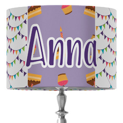 Happy Birthday 16" Drum Lamp Shade - Fabric (Personalized)