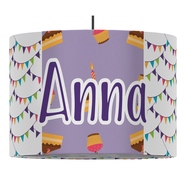 Custom Happy Birthday 16" Drum Pendant Lamp - Fabric (Personalized)