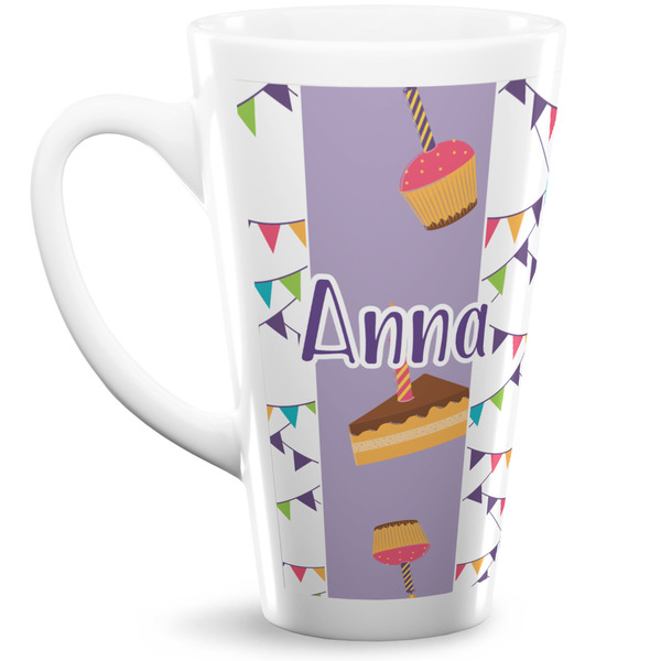 Custom Happy Birthday 16 Oz Latte Mug (Personalized)