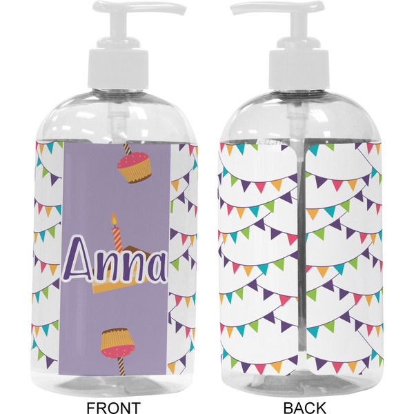 Happy Birthday 16 oz Plastic Liquid Dispenser- Approval- White