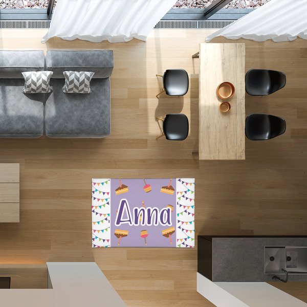 Happy Birthday 2'x3' Indoor Area Rugs - IN CONTEXT