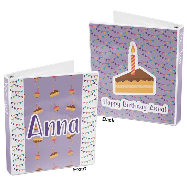 Happy Birthday 3-Ring Binder Front and Back