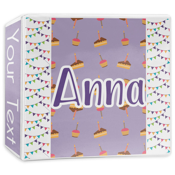 Custom Happy Birthday 3-Ring Binder - 3 inch (Personalized)