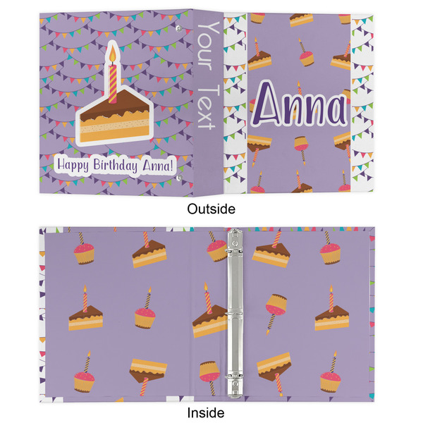 Happy Birthday 3 Ring Binders - Full Wrap - 1" - APPROVAL