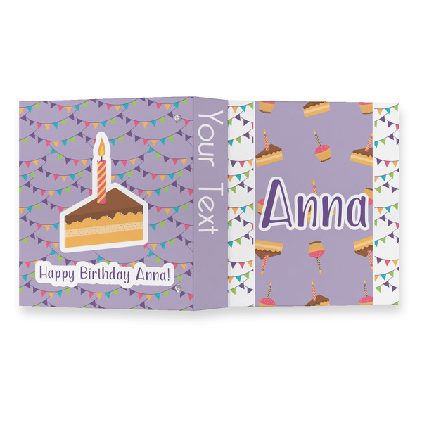 Happy Birthday 3 Ring Binders - Full Wrap - 1" - OPEN OUTSIDE