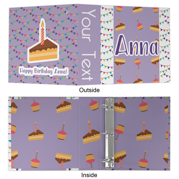 Happy Birthday 3 Ring Binders - Full Wrap - 2" - APPROVAL