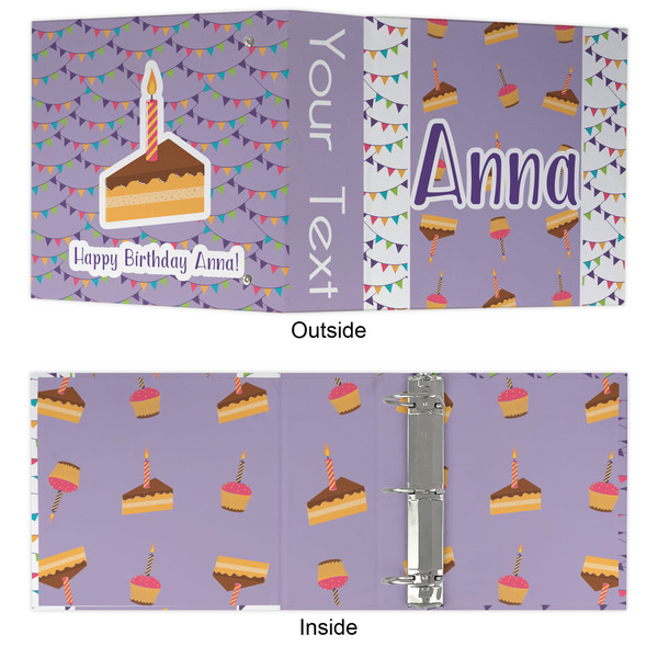 Happy Birthday 3 Ring Binders - Full Wrap - 3" - APPROVAL