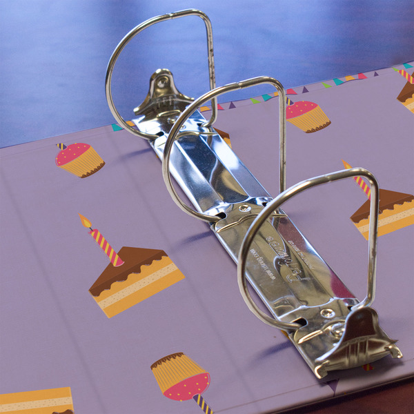 Happy Birthday 3 Ring Binders - Full Wrap - 3" - DETAIL