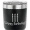 Happy Birthday 30 oz Stainless Steel Ringneck Tumbler - Black - CLOSE UP