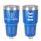 Happy Birthday 30 oz Stainless Steel Ringneck Tumbler - Blue - Double Sided - Front & Back