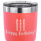 Happy Birthday 30 oz Stainless Steel Ringneck Tumbler - Coral - CLOSE UP