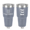 Happy Birthday 30 oz Stainless Steel Ringneck Tumbler - Grey - Double Sided - Front & Back
