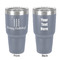 Happy Birthday 30 oz Stainless Steel Tumbler - Grey - Double-Sided (Personalized)