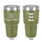 Happy Birthday 30 oz Stainless Steel Ringneck Tumbler - Olive - Double Sided - Front & Back