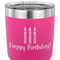 Happy Birthday 30 oz Stainless Steel Ringneck Tumbler - Pink - CLOSE UP