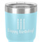 Happy Birthday 30 oz Stainless Steel Ringneck Tumbler - Teal - Close Up