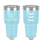 Happy Birthday 30 oz Stainless Steel Ringneck Tumbler - Teal - Double Sided - Front & Back