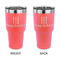 Happy Birthday 30 oz Stainless Steel Ringneck Tumblers - Coral - Double Sided - APPROVAL
