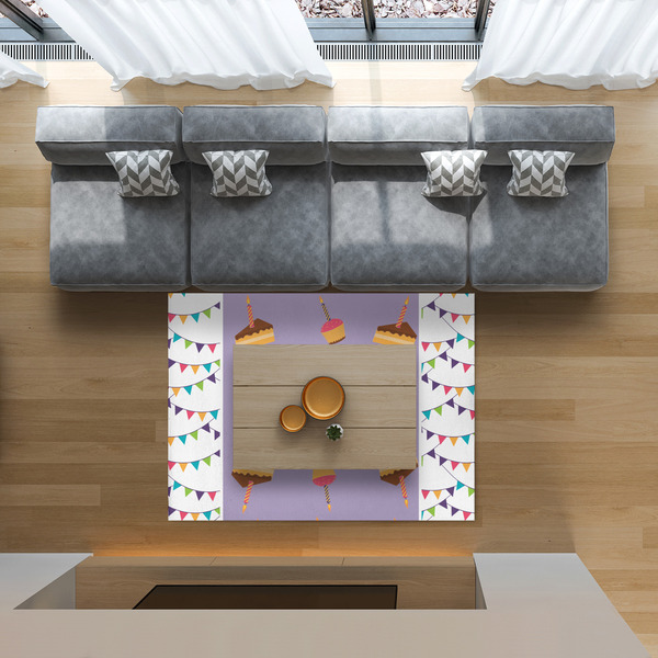 Happy Birthday 5'x7' Indoor Area Rugs - IN CONTEXT