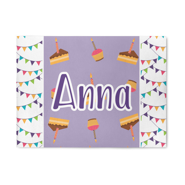 Custom Happy Birthday 5' x 7' Patio Rug (Personalized)