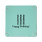 Happy Birthday 6" x 6" Teal Leatherette Snap Up Tray - APPROVAL