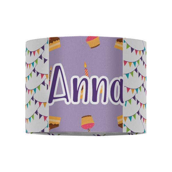 Happy Birthday 8" Drum Lampshade - FRONT (Fabric)