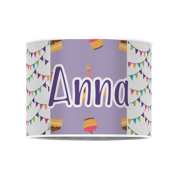 Happy Birthday 8" Drum Lampshade - FRONT (Poly Film)