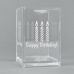 Happy Birthday Acrylic Pen Holder (Personalized)