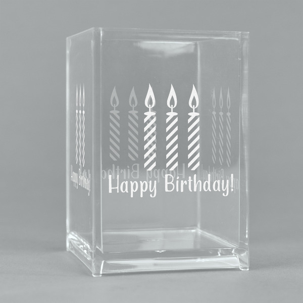Custom Happy Birthday Acrylic Pen Holder (Personalized)