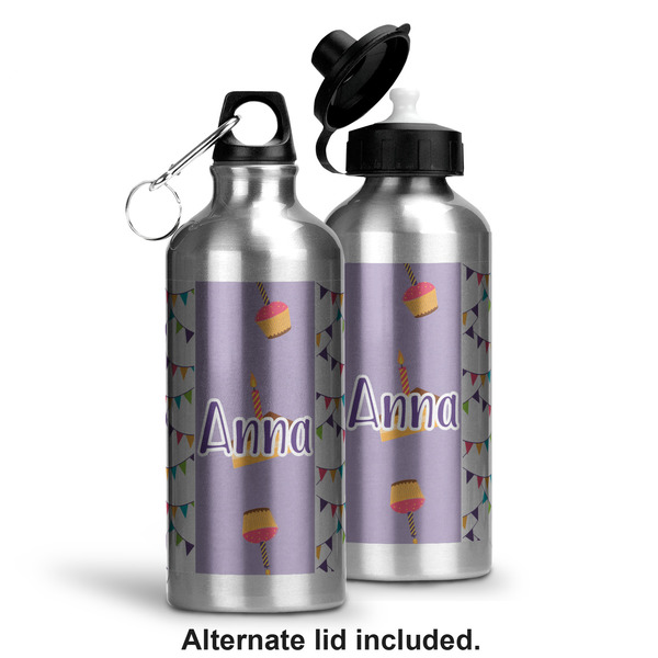 Happy Birthday Aluminum Water Bottle - Alternate lid options